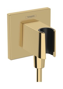 Hansgrohe FixFit E muuraansluitbocht met handdouchehouder, Polished Gold-Optic