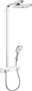 Hansgrohe Raindance Select E Showerpipe 300 2jet met ShowerTablet Select 300, wit/chroom