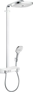 Hansgrohe Raindance Select E Showerpipe 300 3jet met ShowerTablet Select 300, wit/chroom