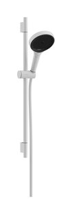 Hansgrohe Rainfinity doucheset 130 3jet met glijstang S Puro 65 cm, push-schuifstuk en Designflex textiel doucheslang 160 cm, mat wit