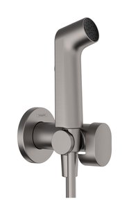 Hansgrohe bidethanddouche 1jet EcoSmart voor warm water met douchehouder en doucheslang 125 cm, Brushed Black Chrome
