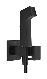 Hansgrohe bidethanddouche 1jet E EcoSmart voor warm water met douchehouder en doucheslang 125 cm, mat zwart
