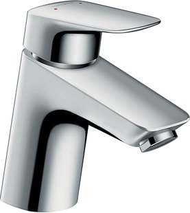 Hansgrohe Logis ééngreeps wastafelmengkraan 70 met Push-Open afvoer, chroom