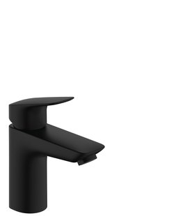 Hansgrohe Logis ééngreeps wastafelmengkraan 100 met afvoerplug, mat zwart