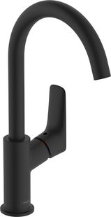 Hansgrohe Logis ééngreeps wastafelmengkraan 210 draaibare uitloop zonder afvoer, mat zwart