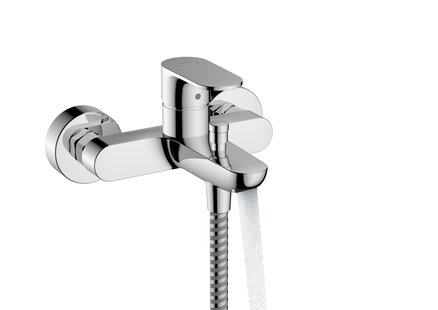 Hansgrohe Rebris S ééngreeps badmengkraan opbouw met 2 doorstroomhoeveelheden, chroom
