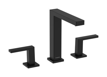 Hansgrohe Tecturis E 3-gats wastafelkraan 150 met afvoerplug, mat zwart