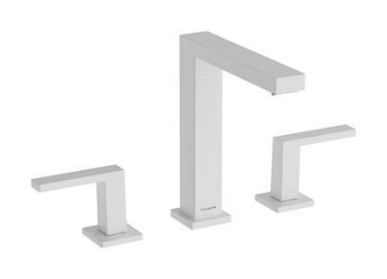 Hansgrohe Tecturis E 3-gats wastafelkraan 150 met afvoerplug, mat wit