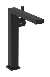 Hansgrohe Tecturis E ééngreeps wastafelkraan 240 Fine CoolStart voor waskommen met afvoerplug, mat zwart