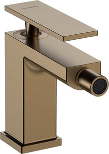 Hansgrohe Tecturis E ééngreeps bidetkraan met PopUp trekwaste, Brushed Bronze