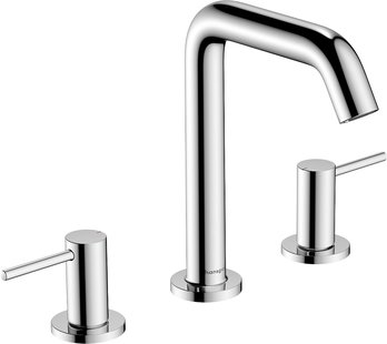 Hansgrohe Tecturis S 3-gats wastafelkraan 150 met afvoerplug, chroom