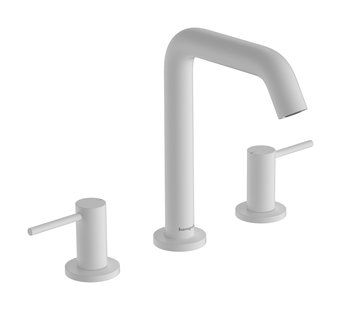 Hansgrohe Tecturis S 3-gats wastafelkraan 150 met afvoerplug, mat wit