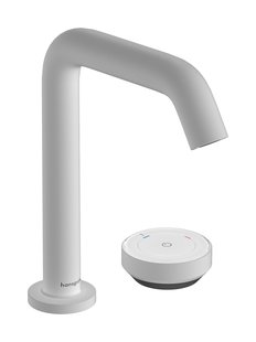 Hansgrohe Tecturis S 2-gats wastafelkraan 150 CoolStart met waste, mat wit