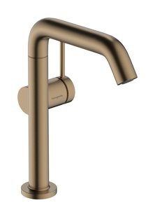 Hansgrohe Tecturis S ééngreeps wastafelkraan 210 Fine CoolStart met draaibare uitloop en PushOpen afvoerplug, Brushed Bronze