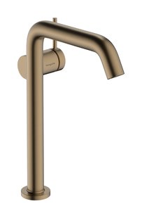 Hansgrohe Tecturis S ééngreeps wastafelkraan 240 Fine CoolStart voor waskommen, met afvoerplug, Brushed Bronze