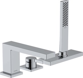 Hansgrohe Tecturis E 3-gats ééngreeps badrandmengkraan met sBox, chroom