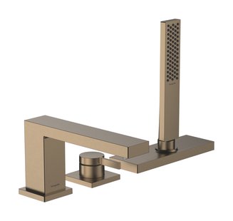 Hansgrohe Tecturis E 3-gats ééngreeps badrandmengkraan met sBox, Brushed Bronze