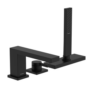 Hansgrohe Tecturis E 3-gats ééngreeps badrandmengkraan met sBox, mat zwart