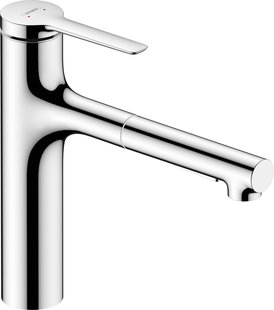 Hansgrohe Zesis M33 ééngreeps keukenkraan 160 met metalen uittrekbare vuistdouche, 2jet, sBox, chroom