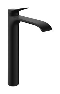 Hansgrohe Vivenis ééngreeps wastafelmengkraan 250 CoolStart voor waskom zonder afvoer, mat zwart