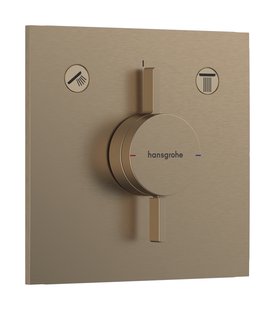 Hansgrohe DuoTurn E kraan inbouw voor 2 functies, Brushed Bronze