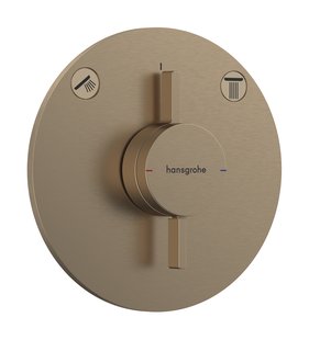Hansgrohe DuoTurn S kraan inbouw voor 2 functies, Brushed Bronze