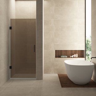 Nisdeur Wiesbaden Less 70x200 cm 8 mm Nano Vintage Brons Glas Mat Zwart