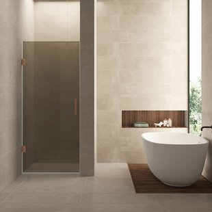 Nisdeur Wiesbaden Less 90x200 cm 8 mm Nano Vintage Brons Glas Geborsteld Brons Koper