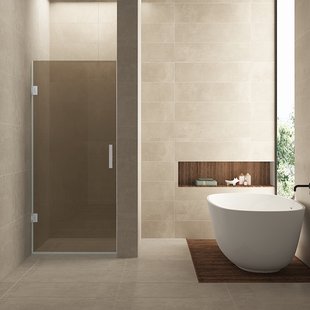 Nisdeur Wiesbaden Less 90x200 cm 8 mm Nano Vintage Brons Glas Geborsteld Staal