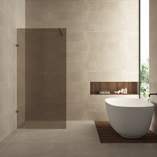 Inloopdouche Wiesbaden Less 120x200 cm 8 mm Nano Vintage Brons Glas Gunmetal