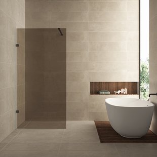 Inloopdouche Wiesbaden Less 120x200 cm 8 mm Nano Vintage Brons Glas Mat Zwart