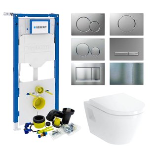 Geberit up320 Toiletset | Plieger Milano | Wandcloset | Wit | Sigma Drukplaat