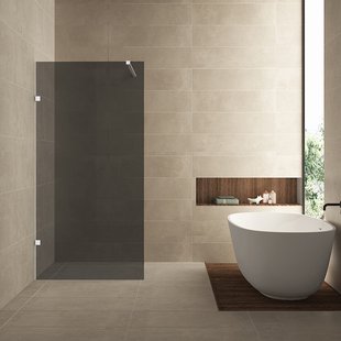 Inloopdouche Wiesbaden Less 100x200 cm 8 mm Nano Rookglas Mat Wit