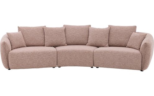 Goossens Bank Fay roze, stof, 1,5-zits, stijlvol landelijk