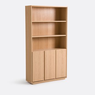 Boekenkast met 3 nissen en 3 deuren, Norrem