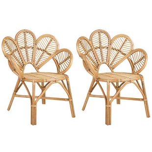 Beliani - FLORENTINE II - Fauteuil set van 2 - Natuurlijk - Rotan Beliani - FLORENTINE II - Fauteuil set van 2 - Natuurlijk - Rotan