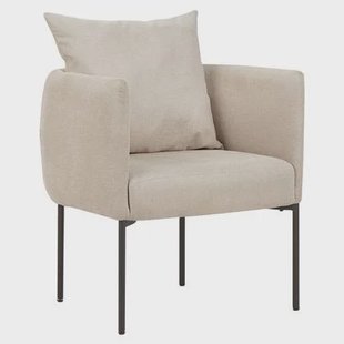 Beliani - MALMOS - Fauteuil - Lichtbeige - Kunstlinnen