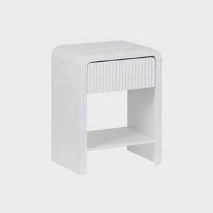 sweeek - Nachtkastje met gegroefd houteffect 1 lade, 1 plank