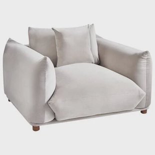 Beliani - LUVOS - Fauteuil - Taupe - Fluweel