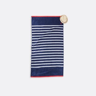 Strandlaken in fluwelen badstof 420 g/m2, Marinière