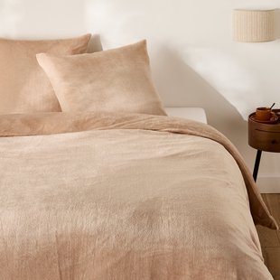 Vierkante kussensloop bedlinnenset, voor- en achterkant fleece