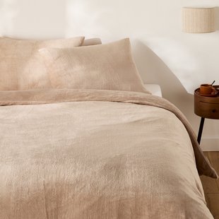 Bedset, rechthoekige kussensloop, voor/achter fleece