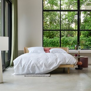 Auping Clear White Satin Dekbedovertrek - 240 x 220 cm