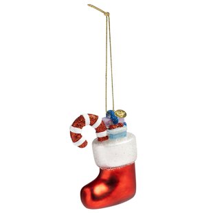 &amp;klevering Christmas Stocking Roodtbal Ornament Rood