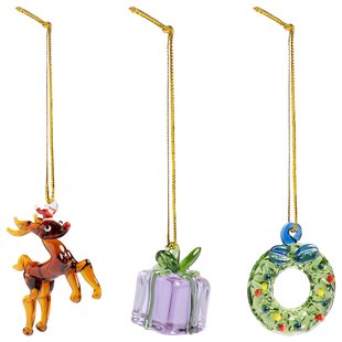 &amp;klevering Merry Roodtbal Ornament Set Van 3 #1