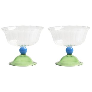 &amp;klevering Tulip Coupe Champagneglazen Set Van 2 Green