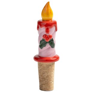 &amp;klevering Candle Wijnstopper Pink