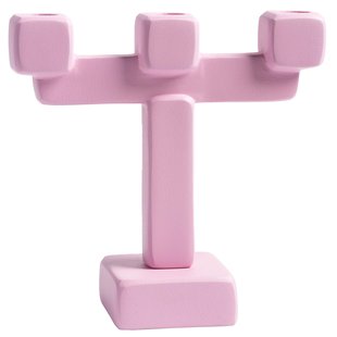 &amp;klevering Chunk Kandelaar L Roze
