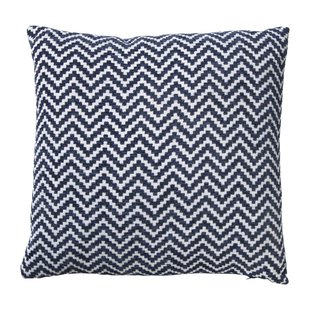 Kussen zigzag - blauw - 45x45 cm