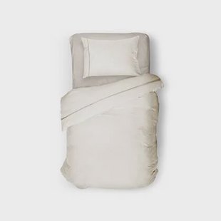 Eleganzzz Dekbedovertrek Uni Perkal Katoen Met Bies - ivoor